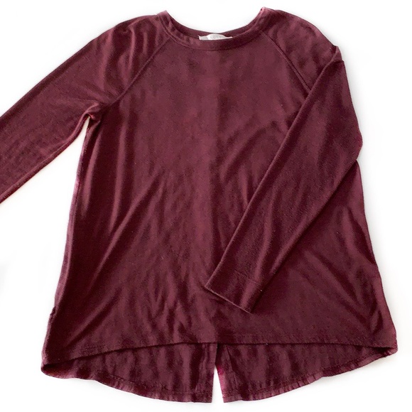 LOFT Tops - Loft • Button Back Mixed Media Top